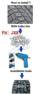 1000 Pcs 11mm Winter Wheel Car Tires Tyre Chain Stud Screw + Air Gun Tool Set