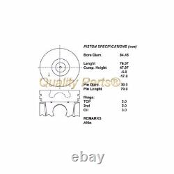 100-14070 IAP QUALITY PARTS COMPLETE ENGINE PISTON SERIES STD-Standard