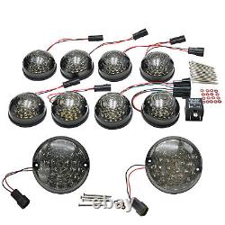 10pcs Led Smoked Black Lamp Light Kit For Land Rover Defender 90 110 Series