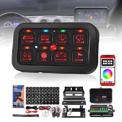 12/24V 8-Gang APP Switch Panel RGB LED Circuit Control System For Car Truck Boat