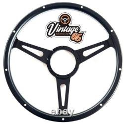 15 Steering Wheel & Boss Fittings Black Wood For Land Rover Defenders 48 Spline