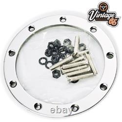 16 Steering Wheel Dark Wood Rim Semi Dished 9 hole For Vintage & Classic Cars