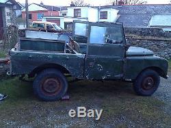 1957 land rover series 1 88inch 2 litre unfinished restoration project barn find