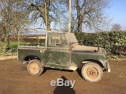 1959 tax & MOT exempt Land Rover Series 2 two SWB 88 barn find 2 litre