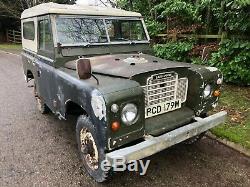 1974 Land Rover Series 3 III 88 Swb 2.25 Diesel Mot And Tax Exempt Solid Chassis