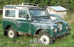 1980 LAND ROVER SERIES 3 III 88 4 CYL DIESEL SAFARI TOP GREEN for Spares