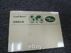 1981-1985 Land Rover Series III Owner Operator Manual User Guide 1982 1983 1984