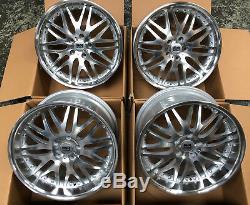 19 Raptor Silver Polished Staggered Alloy Wheels Fits Bmw E46 3 Series Z3 Z4