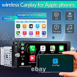 1Din For Apple Carplay Android Auto Car Radio Stereo MP5 Player Bluetooth Camera