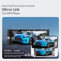 1Din For Apple Carplay Android Auto Car Radio Stereo MP5 Player Bluetooth Camera