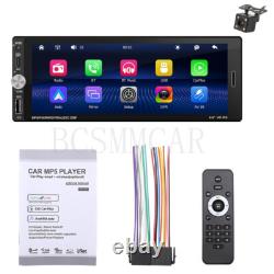 1Din For Apple Carplay Android Auto Car Radio Stereo MP5 Player Bluetooth Camera