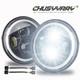 1 Pair 7 Inch Round Led Headlights For Jeep Wrangler Jk Lj Tj Cj With Adapters