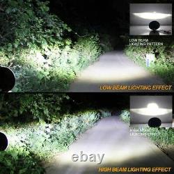 1pair 7Inch Round LED Headlights Hi/Lo Beam Fit For Land Rover Mazda Miata MX5