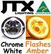 1pr 7 Jtx Chrome Headlights White Landrover Series 1 2 2a 3 Amber When Turning