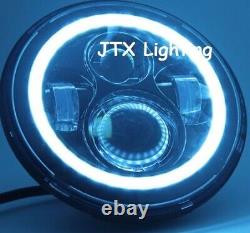 1pr JTX 7 LED Headlights BLUE and WHITE Land Rover Series 1 2 2A 3