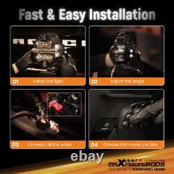 2X 160W LED Driving Pod Lights For Off Road 4X4 SUV Marine White Amber DRL IP68