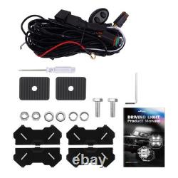 2X 160W LED Driving Pod Lights For Off Road 4X4 SUV Marine White Amber DRL IP68