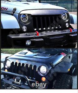 2X 7 Inch LED Headlight Headlamp For Jeep Wrangler JK TJ Land Rover Defender