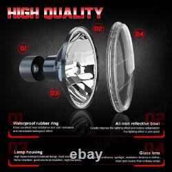 2x 7Inch Round LED Headlights Hi-Lo Beam for Jeep Wrangler JK LJ 1997-2018