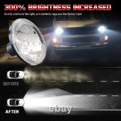 2x 7Inch Round LED Headlights Hi-Lo Beam for Jeep Wrangler JK LJ 1997-2018