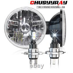 2x 7Inch Round LED Headlights High Low Beam For Jeep Wrangler JK LJ 1997-2018