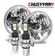 2x 7inch Round Led Headlights High Low Beam For Jeep Wrangler Jk Lj 1997-2018