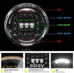 2x 7 Inch Hi/Lo Halo Angel Light LED Headlight For Land Rover Defender 90 110