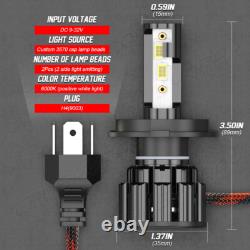 2x 7'' Inch LED Headlights Halo DRL Hi/Low Beam For Land Rover Defender TD4 TD5