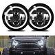 2x 7 Led Headlight Halo Hi/lo For Mazda Mx5 Miata Eunos Roadster 1989-97 Mk1