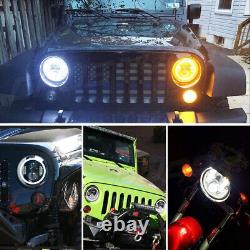 2x 7 LED Headlight Halo Hi/Lo for Mazda MX5 Miata Eunos Roadster 1989-97 Mk1
