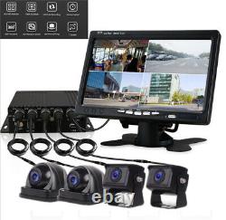 4CH Car Truck DVR Video Recorder+7 HD Monitor+4 Matte Night Cameras Kit