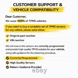 4X PRE-CODED TPMS For Land-Rover Range Rover Vogue (L322/L405/L460) 2002-2025