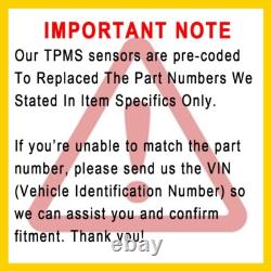4X PRE-CODED TPMS For Land-Rover Range Rover Vogue (L322/L405/L460) 2002-2025