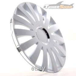 4 Hub Caps 13 Inch Wheel Trims Covers Sail white weiß for Alfa Dacia Honda Land