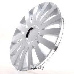 4 Hub Caps 13 Inch Wheel Trims Covers Sail white weiß for Alfa Dacia Honda Land