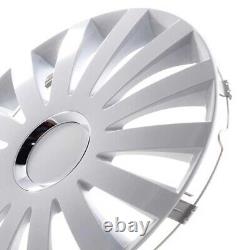 4 Hub Caps 13 Inch Wheel Trims Covers Sail white weiß for Alfa Dacia Honda Land