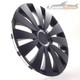 4 Hub Caps 16 Inch Wheel Trims Covers Sky Black Schwarz For Alfa Dacia Honda Lan