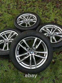 4 x BMW X3 X4 Series G01 G02 Genuine Full Set of 698M Alloy Wheels & Tyres Rims