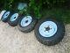 4 X Land Rover Series Steel Wheels With Good Tread 7.50 X 16 Tyres