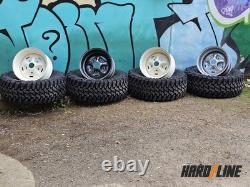 4x 16 x 8 steel wheels fit Land Rover 110 Hardline RSR 5x165.1 ET0