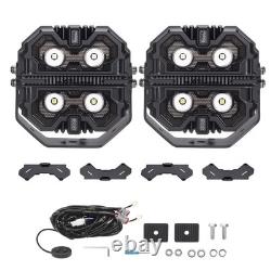 5inch LED Pod Lights White Amber DRL For UTV Marine 270° Beam Pattern IP68 12V