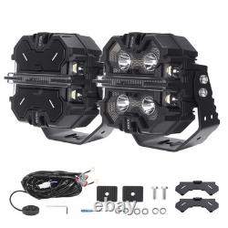 5inch LED Pod Lights White Amber DRL For UTV Marine 270° Beam Pattern IP68 12V