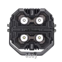 5inch LED Pod Lights White Amber DRL For UTV Marine 270° Beam Pattern IP68 12V