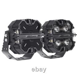 5inch LED Pod Lights White Amber DRL For UTV Marine 270° Beam Pattern IP68 12V