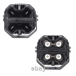 5inch LED Pod Lights White Amber DRL For UTV Marine 270° Beam Pattern IP68 12V