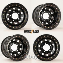 5x 16 x 10 steel wheels fit Land Rover 110 Beadlock style 5x165.1 ET-32