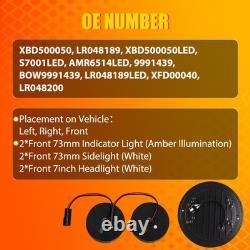 6x For Land Rover Defender 1990-2016 Clear Complete LED Light Upgrade Kit Lamp