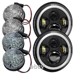 6x For Land Rover Defender 1990-2016 Clear Complete LED Light Upgrade Kit Lamp