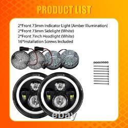 6x For Land Rover Defender 1990-2016 Clear Complete LED Light Upgrade Kit Lamp