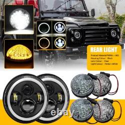 6x For Land Rover Defender 1990-2016 Clear Complete LED Light Upgrade Kit Lamp